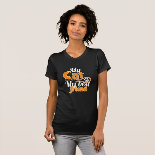 私の猫は私の友最高の人だ Tシャツ (正面フル)