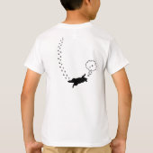 「私の猫は私の周りを歩き回る」前後! Tシャツ (裏面)