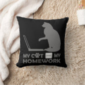 私の猫は私の宿題を削除しました クッション (ブランケット)