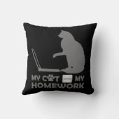 私の猫は私の宿題を削除しました クッション (裏面)