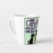 私の猫は私のBFFの猫だ カフェラテマグ (左アングル)