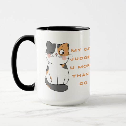 私の猫は私よりも君を裁く マグカップ (左)