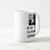 私の猫は親しみやすい仲間だ。猫好き コーヒーマグカップ (正面右)