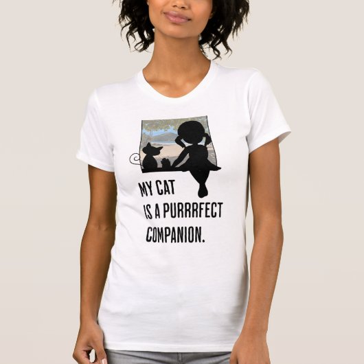 私の猫は親しみやすい仲間だ。猫好き Tシャツ (正面)