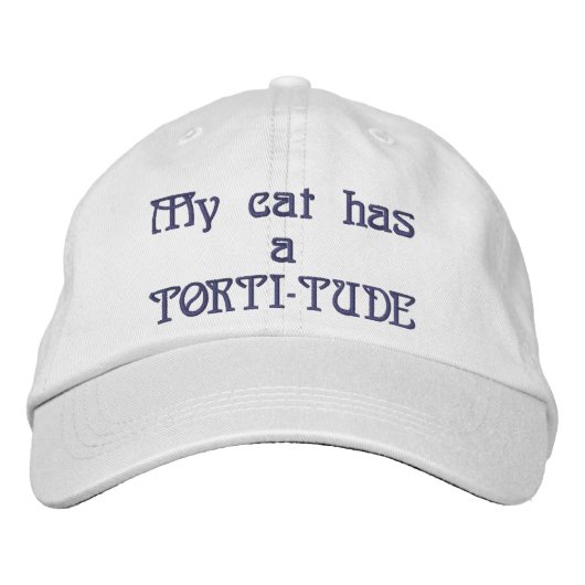 私の猫はTORTI-TUPDE-EMBROIDED HATを持っている 刺繍入りキャップ (正面)