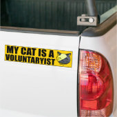 私の猫はVoluntaryistです バンパーステッカー (トラック上)