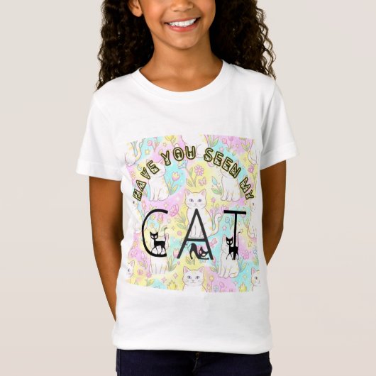 私の猫を見ましたか Tシャツ (正面)