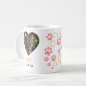 私の猫カスタムの写真と名前 コーヒーマグカップ (正面左)