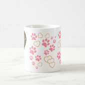 私の猫カスタムの写真と名前 コーヒーマグカップ (中央)