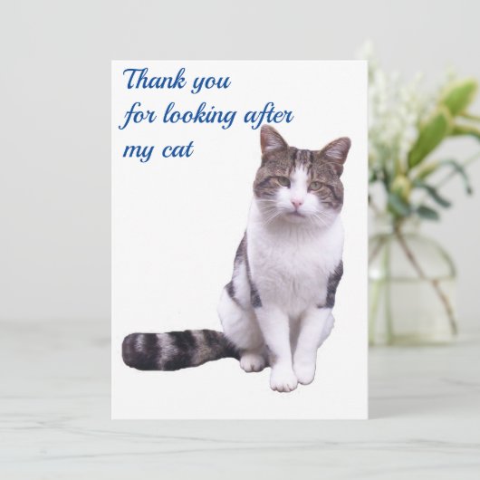 私の猫カードを預かってくれてありがとう サンキューカード (スタンド正面)