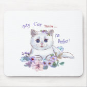 私の猫考えは完全な猫イラストレーションマウスP マウスパッド (正面)