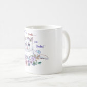 私の猫考えは完全な猫イラストレーションマグ コーヒーマグカップ (正面右)