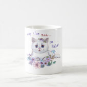 私の猫考えは完全な猫イラストレーションマグ コーヒーマグカップ (中央)