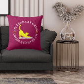 私の猫親愛のギズマおもしろいキュイクールイエローピンクのペット クッション