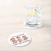 私の猿ではない私のサーカス感動的引用文 ラウンドペーパーコースター (インサイチュ)