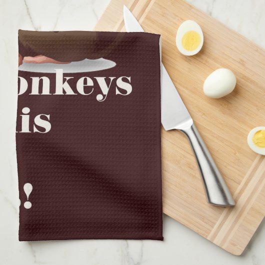 私の猿ではなく、私のサーカスのジョークの壁ぶら下がったの キッチンタオル (四つ折り)