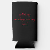 私の猿ではなく、私の動物園でもない スリム缶クーラー (裏面)