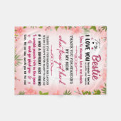 私の獣と友人に最高の永遠に フリースブランケット (正面(横))