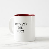 私の獣医のベスト! コーヒー・マグ ツートーンマグカップ (正面左)