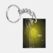 私の王冠(両面の) Keychainを黄色にして下さい キーホルダー (正面左)