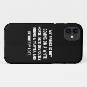 私の王子は白来い馬に乗っていない… おもしろい| Case-Mate iPhoneケース (裏面(横))