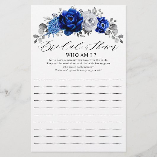 私の王室のゲームである青い白い銀フローラ (正面)