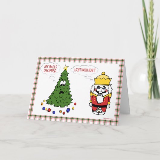 私の球はクリスマスカードを落としました シーズンカード (正面)