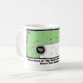 私の球はソファの下にあります! コーヒーマグカップ (正面左)