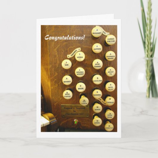 私の理想のオルガンおめでとうカード カード (正面)