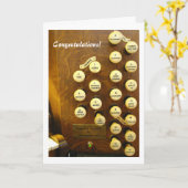 私の理想のオルガンおめでとうカード カード (黄色い花)