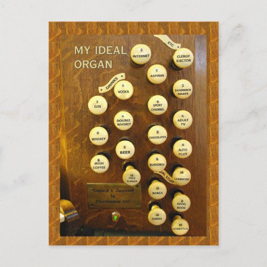 私の理想のオルガンはがき ポストカード (正面)