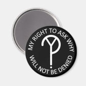 私の理由頼の権利 – 白 マグネット (正面/裏面)