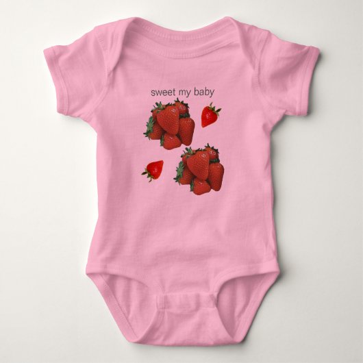 私の甘いイチゴ ベビーボディスーツ (正面)