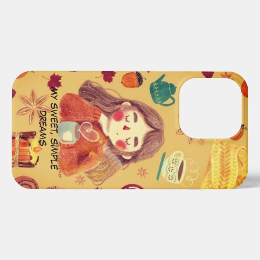 私の甘いシンプル夢 iPhoneケース (裏面横)