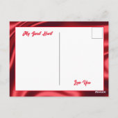 私の甘いハート赤シャイニーなバレンタインポストカード ポストカード (裏面)