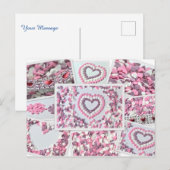 私の甘いバレンタイン – 素敵な砂糖のハートで！ ポストカード (正面/裏面)