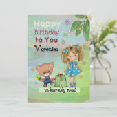 私の甘い女の子へのハッピーバースデー シーズンカード (スタンド正面)