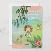 私の甘い女の子へのハッピーバースデー シーズンカード (裏面)