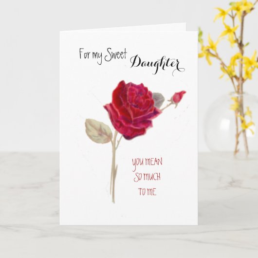 私の甘い娘の誕生日のため カード (黄色い花)