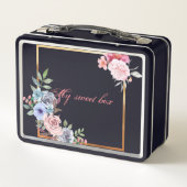 私の甘い箱の花、黒い弁当箱 メタルランチボックス (裏面)