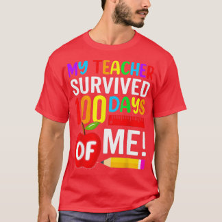 私の生き延び先生100日の私のおもしろい学校ボー Tシャツ