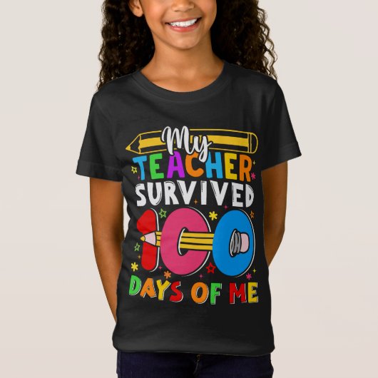 私の生き延び先生100日の私のおもしろい100日 Tシャツ (正面)