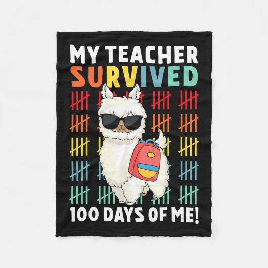 私の生き延び先生100日の私の100日Sc フリースブランケット (正面)
