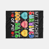 私の生き延び先生100日の私の100日Sc フリースブランケット (正面(横))