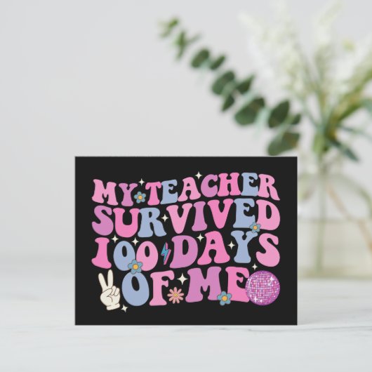 私の生き延び先生100日の私のDisco Groovy ポストカード (スタンド正面)