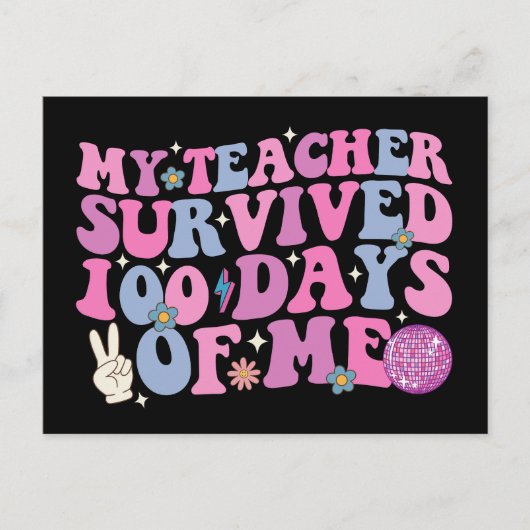 私の生き延び先生100日の私のDisco Groovy ポストカード (正面)