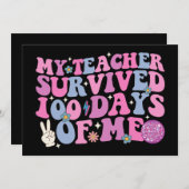 私の生き延び先生100日の私のDisco Groovy 招待状 (正面/裏面)