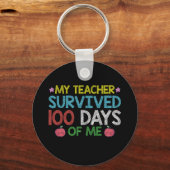 私の生き延び先生100日目の学校 キーホルダー (正面)