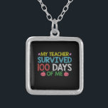 私の生き延び先生100日目の学校 シルバープレートネックレス<br><div class="desc">私の生き延び先生100日目の学校</div>