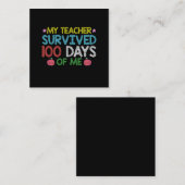 私の生き延び先生100日目の学校 スクエア名刺 (正面/裏面)